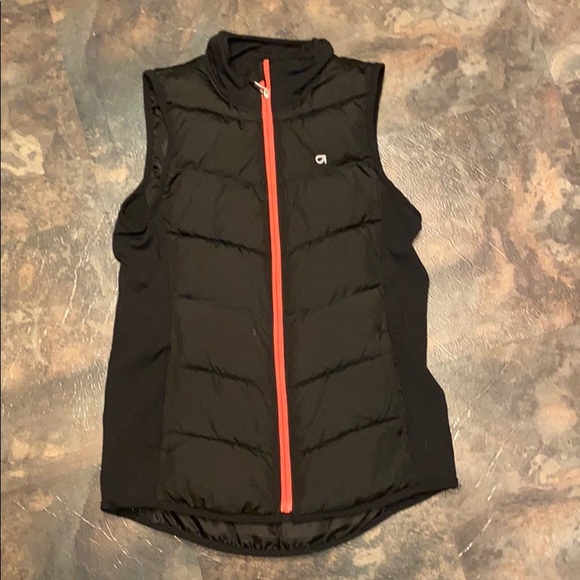 Gap Vest- girls XXL like new, black w pink zipper - Picture 1 of 2